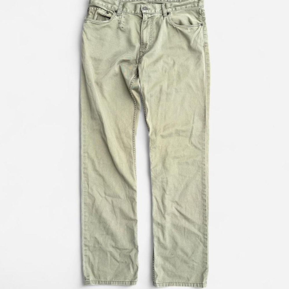Polo Ralph Lauren Mens Cream Jeans Vintage 90s Relaxed Fit Straight Leg 36x32